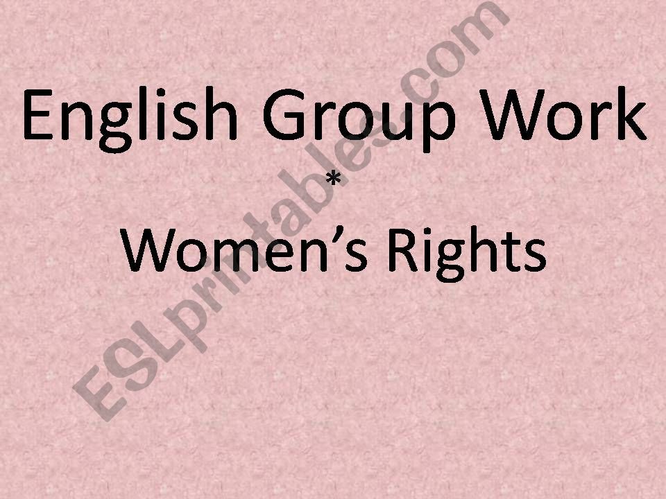 Women`s Rights powerpoint